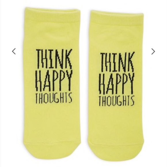Forever 21 Accessories - ❣️3/$15❣️ THINK HAPPY THOUGHTS Ankle Socks